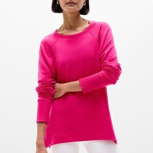 Women's Athleta Coaster Luxe Recover Sweatshirt Bright Pink Small Super Soft